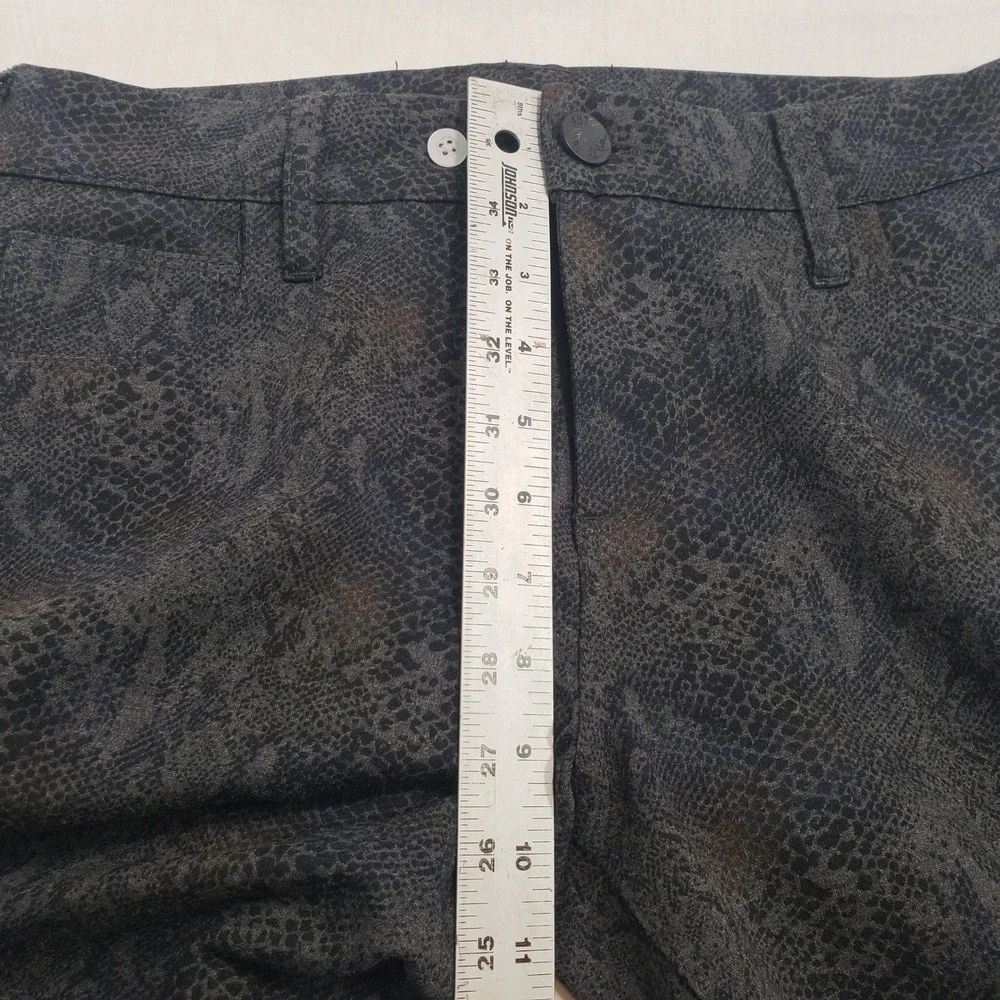 KUT from the Kloth Women Snakeskin Print Pants Size 12 Black Grey KP438MA4 - Picture 7 of 13